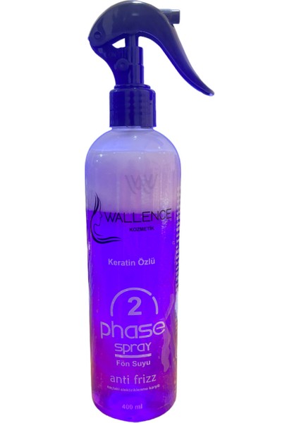 Wallence Keratin Özlü 2 Phase Spray Fön Suyu 400 ml fırsatları