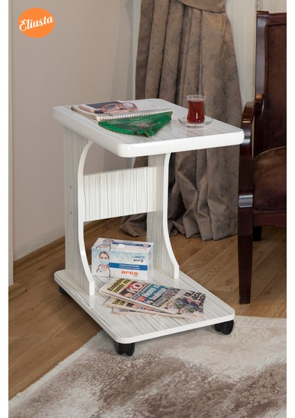 Modilayntekerlekli Mdf Cyan Sehpa