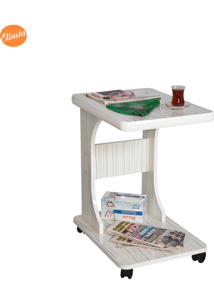 Modilayntekerlekli Mdf Cyan Sehpa