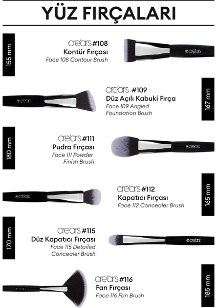Kabuki Fırça Cre'Ars Face Brush #102