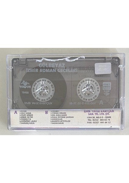 Gülbeyaz Izmir Roman Geceleri Kaset (Orijinal Dönem Baskı Kaset) fiyatları