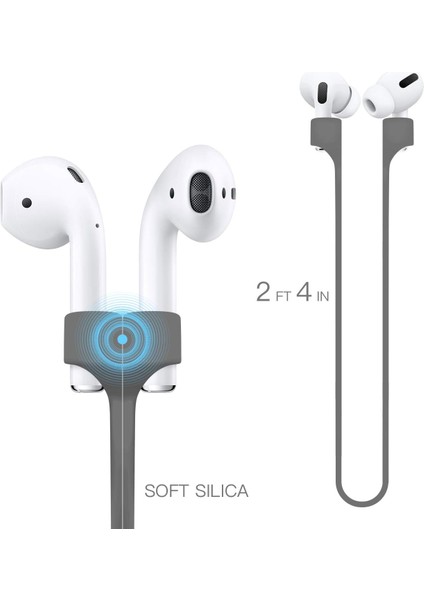 Manyetik Airpods Kaybolmaz Askı Ipi – Yumuşak Silikon, Güçlü Mıknatıs, Evrensel Uyum (Siyah / Beyaz) fiyatları