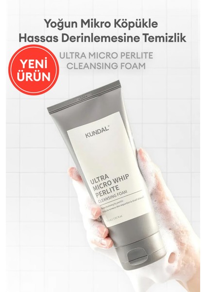 Hassas Temizlik Sunan Yıkama Köpüğü KUNDAL Ultra Micro Whip Perlite Cleansing Foam 175ml
