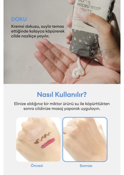 Hassas Temizlik Sunan Yıkama Köpüğü KUNDAL Ultra Micro Whip Perlite Cleansing Foam 175ml