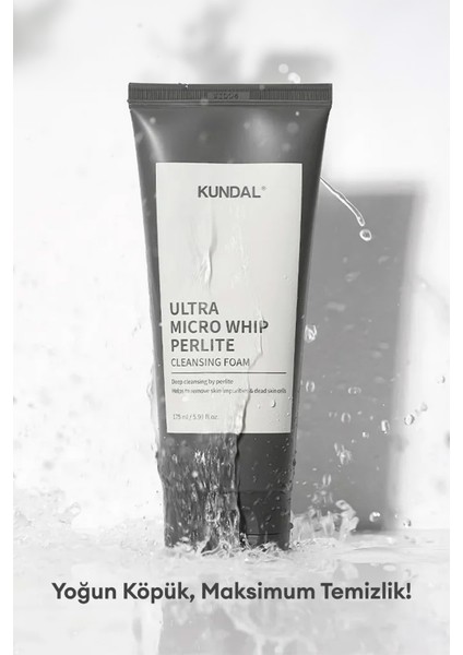 Hassas Temizlik Sunan Yıkama Köpüğü KUNDAL Ultra Micro Whip Perlite Cleansing Foam 175ml