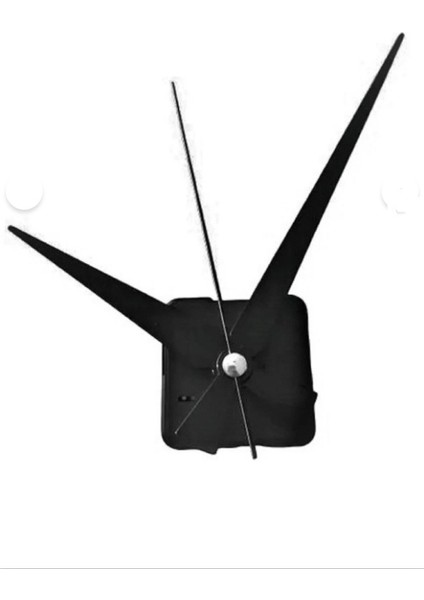 Saat Mekanizması, Akar Sessiz Duvar Saati Mekanizması, 3D Saatlere Uyumlu 14 mm Şaft, Akrep-Yelkovan-Saniye-(Askılı)