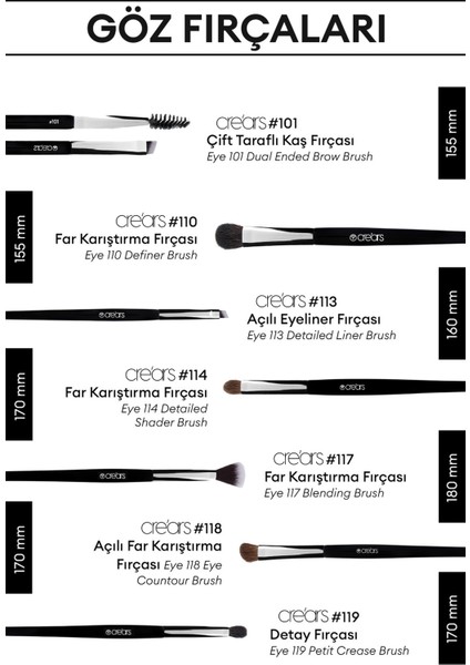 Detay Fırçası Cre'Ars Petit Crease Brush #119
