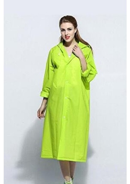 Unisex Fıstık Yeşili Eva Kumaş Su Rüzgar Geçirmez Yağmurluk Mevsimlik Kullanım İçin fırsatları