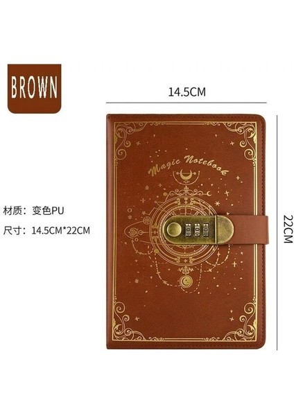 E Retro Şifre Kitabı, Kilitlenebilir Öğrenci Günlüğü, Yaratıcı Yüksek Güzellikte Defter, Basit ve Üst Sınıf Defter Kırtasiyesi. (Yurt Dışından)