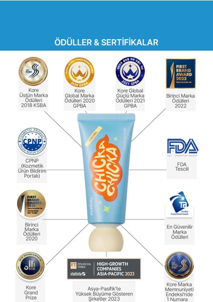 Renkli, Çürüklere Karşı Etkili Çocuk Diş Macunu KUNDAL Chicka Smile Kids Toothpaste (Caramel)