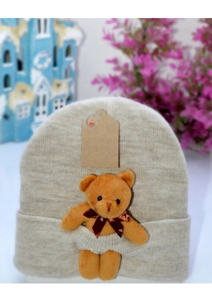 Çocuk Ayıcıklı Triko Bere