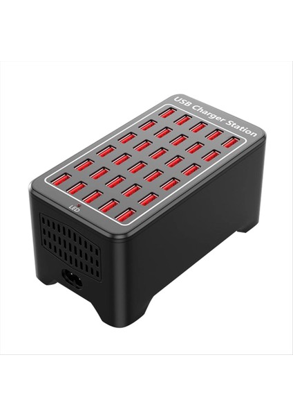 USB Şarj Cihazı 30 Portlu Hub 150W Evrensel Duvar Masaüstü Hızlı Şarj Istasyonu Yuvası Cep Telefonu Güç Adaptörü Abd Fişi (Yurt Dışından)