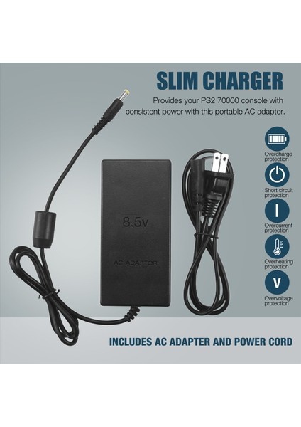 Sony Ps2 Playstation 2 Için Ince Ac Adaptör Şarj Cihazı Güç Kablosu (Yurt Dışından) indirimleri
