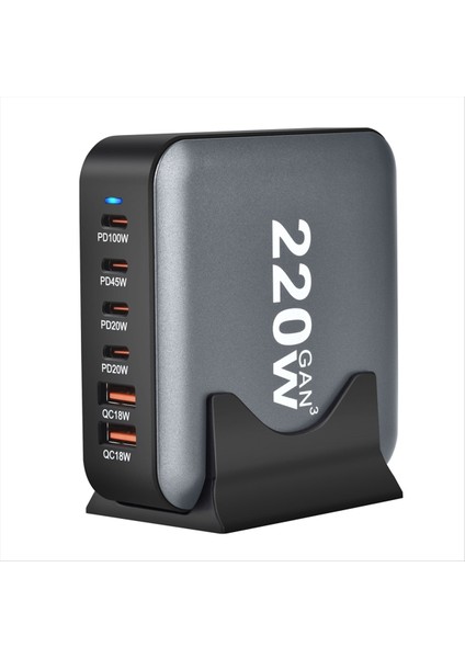 Yeni 220W Gan Masaüstü Şarj Cihazı 6 Portlu USB Type C Pd Şarj Cihazı Hızlı Şarj 3.0 Hızlı Şarj Cihazı Mobil USB Şarj Cihazı Abd Fişi (Yurt Dışından) fiyatları