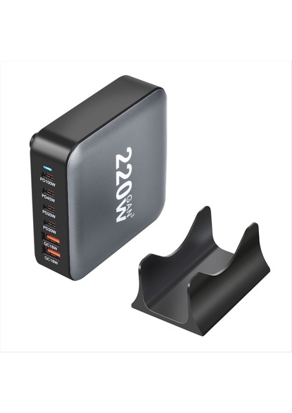 Yeni 220W Gan Masaüstü Şarj Cihazı 6 Portlu USB Type C Pd Şarj Cihazı Hızlı Şarj 3.0 Hızlı Şarj Cihazı Mobil USB Şarj Cihazı Abd Fişi (Yurt Dışından) fırsatları