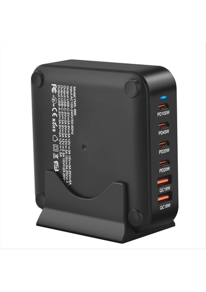 Yeni 220W Gan Masaüstü Şarj Cihazı 6 Portlu USB Type C Pd Şarj Cihazı Hızlı Şarj 3.0 Hızlı Şarj Cihazı Mobil USB Şarj Cihazı Abd Fişi (Yurt Dışından) indirimleri