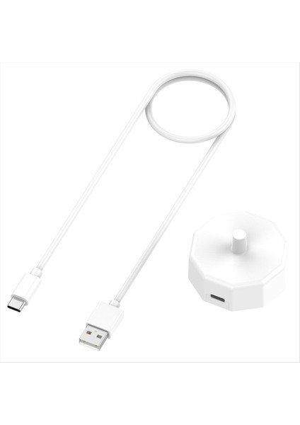 Braun Oral-B Elektrikli Diş Fırçası Hızlı Şarj Kablosu Beyaz Için Kablolu Şarj Istasyonu Tabanı USB C Manyetik Şarj Kablosu (Yurt Dışından)