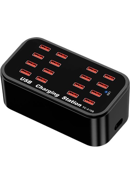 16 Portlu USB Şarj Istasyonu Şarj Istasyonu USB Şarj Cihazı Araba, Kulaklık, Çoklu Cihazlar, Dizüstü Bilgisayarlar, Akıllı Telefonlar ve Ab Fişi (Yurt Dışından)