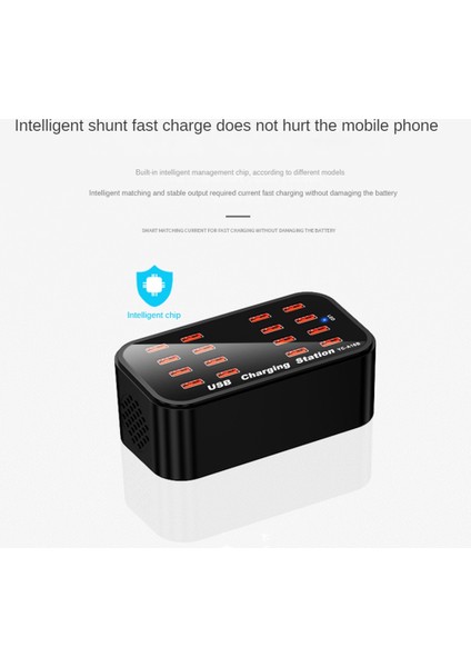 16 Portlu USB Şarj Istasyonu Şarj Istasyonu USB Şarj Cihazı Araba, Kulaklık, Çoklu Cihazlar, Dizüstü Bilgisayarlar, Akıllı Telefonlar ve Ab Fişi (Yurt Dışından) indirimleri