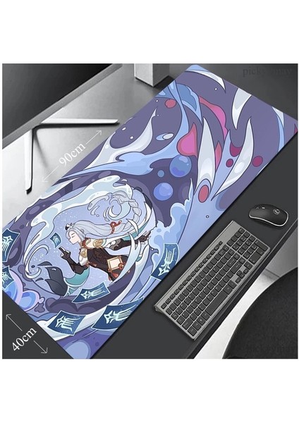 Luoxinguo WA00317 (19) 600X350X2MM Genshin Etki Fare Altlığı Oyun Mousepadleri 400X900 Büyük Mousepad Anime Kauçuk Büyük Masa Mat Şirket Dizüstü Bilgisayar Masası (Yurt Dışından)