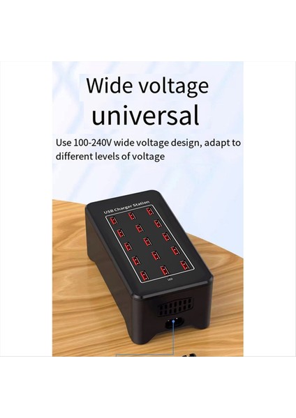 USB Şarj Cihazı 15 Portlu Hub 100W Evrensel Duvar Masaüstü Hızlı Şarj Istasyonu Yuvası Cep Telefonu Güç Adaptörü Ab Fişi (Yurt Dışından) fiyatları