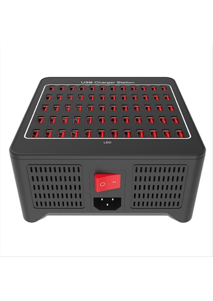 300W 60 Çoklu Portlu USB Şarj Istasyonu Taban Soketi Çoklu USB Şarj Hub Adaptörü Bilgisayar Telefon Kamera Abd Fişi (Yurt Dışından) fiyatları