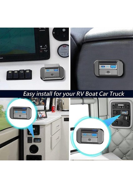 12-24V Qc3.0 Pd3.0 Portlu Hızlı Şarj Cihazı Anahtarlı Hızlı Şarj USB Güç Paneli Motosiklet Araba Kamyon Atv Için (Yurt Dışından) modelleri