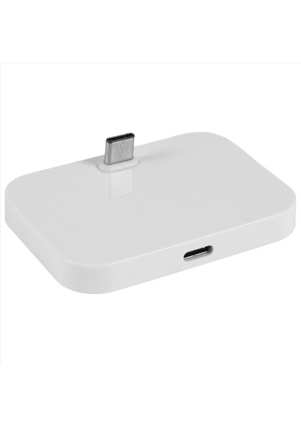Cep Telefonu Masaüstü Tip-C Şarj Cihazı Standı Tutucu Cep Telefonu Usb-C Şarj Istasyonu Gümüş (Yurt Dışından)