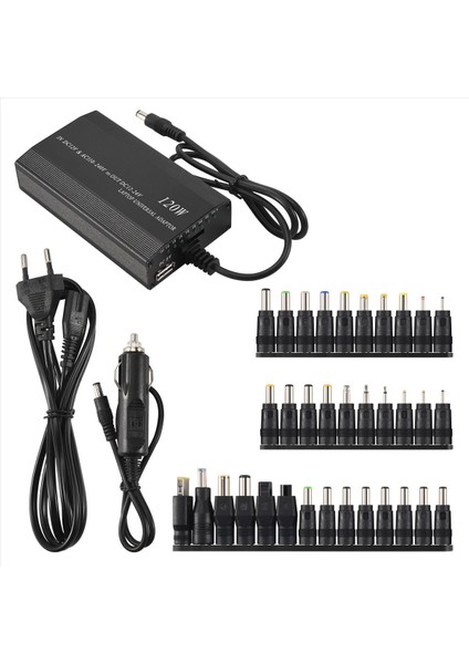 Evrensel 120W 34 Uçlu Araba Ev Şarj Cihazı Güç Kaynağı Adaptörü Dizüstü Bilgisayarlar Için Ab Fişi (Yurt Dışından) modelleri