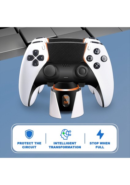 Ps5 Dualsense Için Çift Kontrol Cihazı Şarj Cihazı Şarj Istasyonu Otomatik Kapanma USB Type-C Hızlı Şarj Istasyonu (Yurt Dışından) modelleri