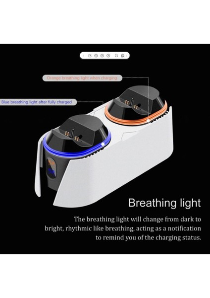 Ps5 Dualsense Için Çift Kontrol Cihazı Şarj Cihazı Şarj Istasyonu Otomatik Kapanma USB Type-C Hızlı Şarj Istasyonu (Yurt Dışından) indirimleri