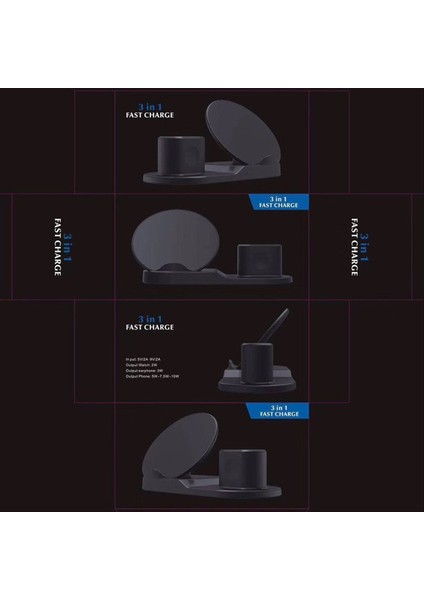 Kablosuz Şarj Cihazı, Cep Telefonu Şarj Standı, Çok Işlevli Kablosuz Mobil Güç Kaynağı A (Yurt Dışından) indirimleri