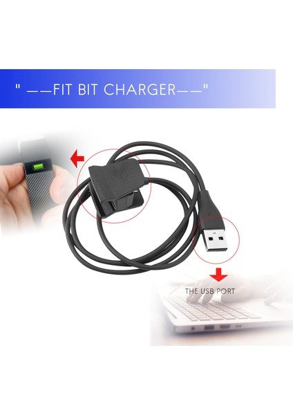 Fitbit Alta Hr Şarj Cihazı, Fitbit Alta Hr Için Yedek USB Şarj Kablosu Dock Şarj Cihazı, Fitness Takip Bilekliği Akıllı Saat (3 Ayak/1 Metre, 1 Paket) (Yurt Dışından) fiyatları