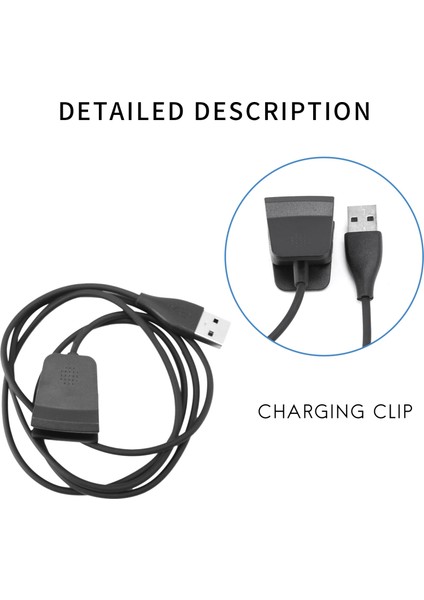 Fitbit Alta Hr Şarj Cihazı, Fitbit Alta Hr Için Yedek USB Şarj Kablosu Dock Şarj Cihazı, Fitness Takip Bilekliği Akıllı Saat (3 Ayak/1 Metre, 1 Paket) (Yurt Dışından) indirimleri