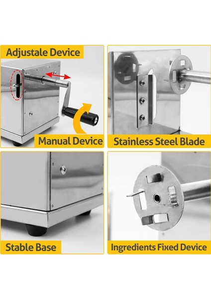 Patates Kesici Makinesi Spiral Kesme Makinesi Cips Makinesi Mutfak Aksesuarları Pişirme Araçları Kıyıcı Patates Dilimleme (Yurt Dışından) fırsatları