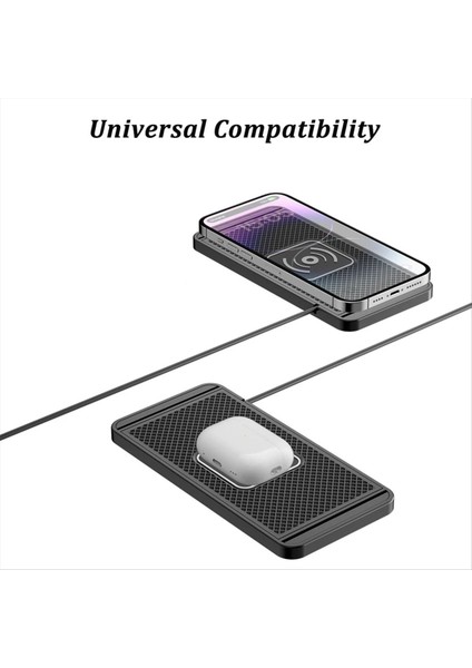 Araç Kablosuz Şarj Cihazı Silikon Ped Tutucu 15W Samsung S20 S10 iPhone 13 11 Pro Xs Max A Için Uygundur (Yurt Dışından) indirimleri