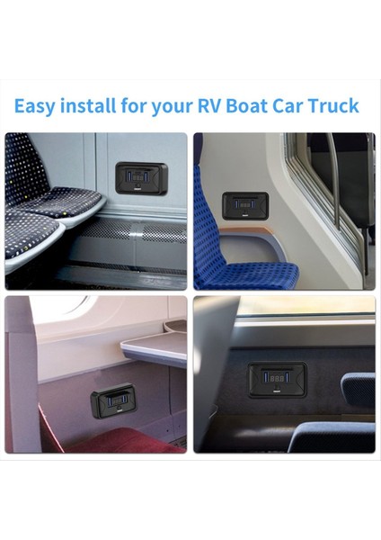 12V-24V Rv USB Güç Çıkışı Pd3.0 USB C 36W + Çift Qc3.0 18W 3 Portlu Araç Şarj Soketi Aksesuarları Araba Otobüs Karavan Kamyon A (Yurt Dışından) fiyatları