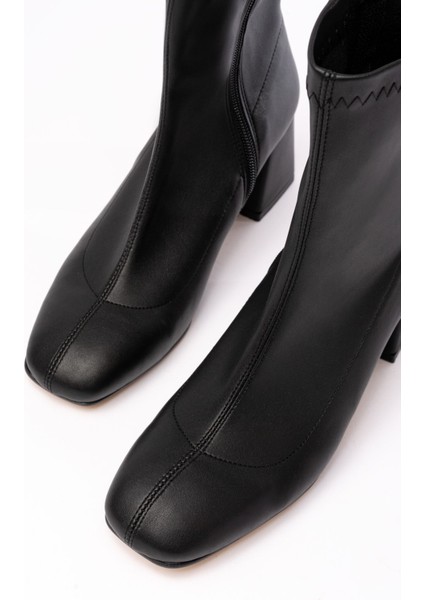 HC-2700 Siyah Streç Topuklu Fermuarlı Günlük Kadın Bot indirimleri
