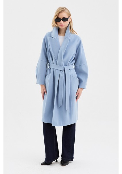 Kadın Oversize Çift Cepli Kısa Kaşe Kaban fiyatları