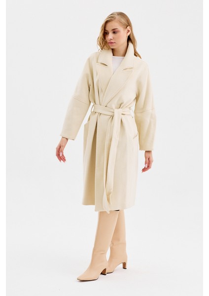 Kadın Oversize Çift Cepli Kısa Kaşe Kaban fiyatları