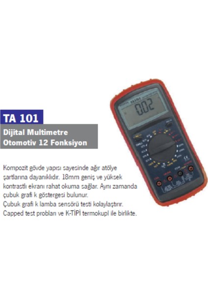 Dıgıtal Multımetre Otomotıv 12 Fonksiyon fiyatları