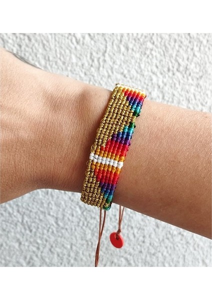 Geometrik Makrome Bileklik modelleri