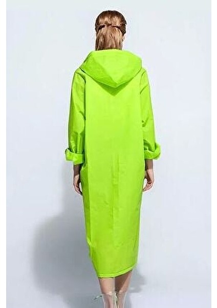 Unisex Fıstık Yeşili Eva Kumaş Su Rüzgar Geçirmez Yağmurluk Mevsimlik Kullanım İçin indirimleri