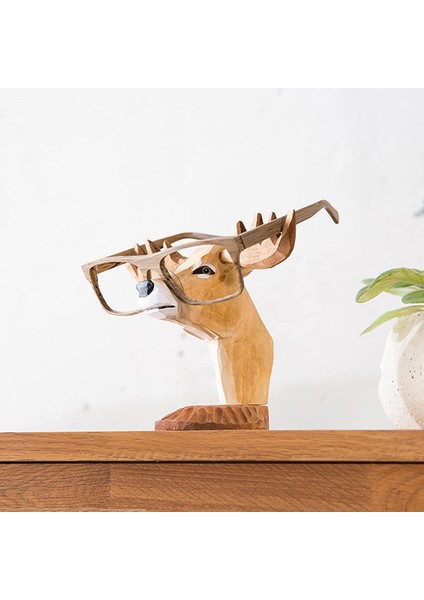 Santkuee Hayvan Gözlük Çerçevesi Hayvan Şekilli El Oyması Ahşap Gözlük Çerçevesi Gözlük Çerçevesi Zürafa (Yurt Dışından) indirimleri