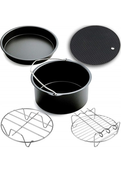 10 Adet Hava Fritöz Aksesuarları 7 Inç Airfryer 3.2-5.8qt Fritöz, Pişirme Sepeti, Pizza Tepsisi, Mutfak Pişirme Araçları (Yurt Dışından) modelleri