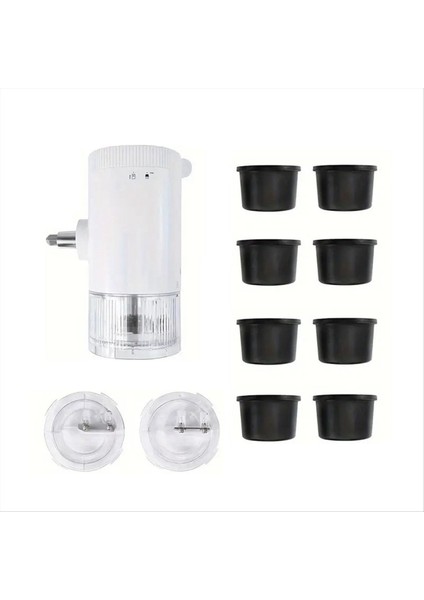 Stand Mikser Için Traşlanmış Buz Ataşmanı, Kapaklı 8 Buz Küpü Kalıbı ile Kar Konisi Makinesi, Ince ve Kaba Bıçak (Yurt Dışından)