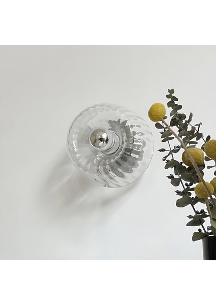 Modern Cam Duvar Aplik Aydınlatma Armatürü, E14 Ampul Uyumlu Dekoratif Lamba Yatak Odası Oturma Odası Koridor Sıcak Işık, A (Yurt Dışından) modelleri