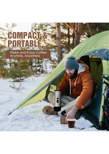 Araba ve Ev Için Kablosuz Elektrikli Taşınabilir Espresso Kahve Makinesi Kamp Kahve Makinesi Kapsül Toz Seyahat (Yurt Dışından) fiyatları