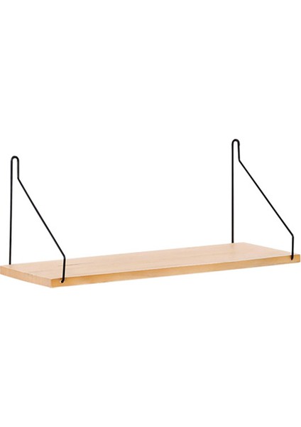 Santkuee Duvar Rafı Ahşap Duvar Asılı Raf Yüzer Raflar Ev Dekoratif Duvara Monte Raf Çok Amaçlı Demir Ahşap Raf A (Yurt Dışından)