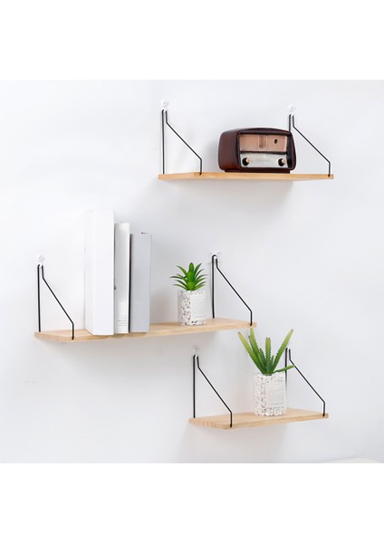 Santkuee Duvar Rafı Ahşap Duvar Asılı Raf Yüzer Raflar Ev Dekoratif Duvara Monte Raf Çok Amaçlı Demir Ahşap Raf A (Yurt Dışından) fiyatları